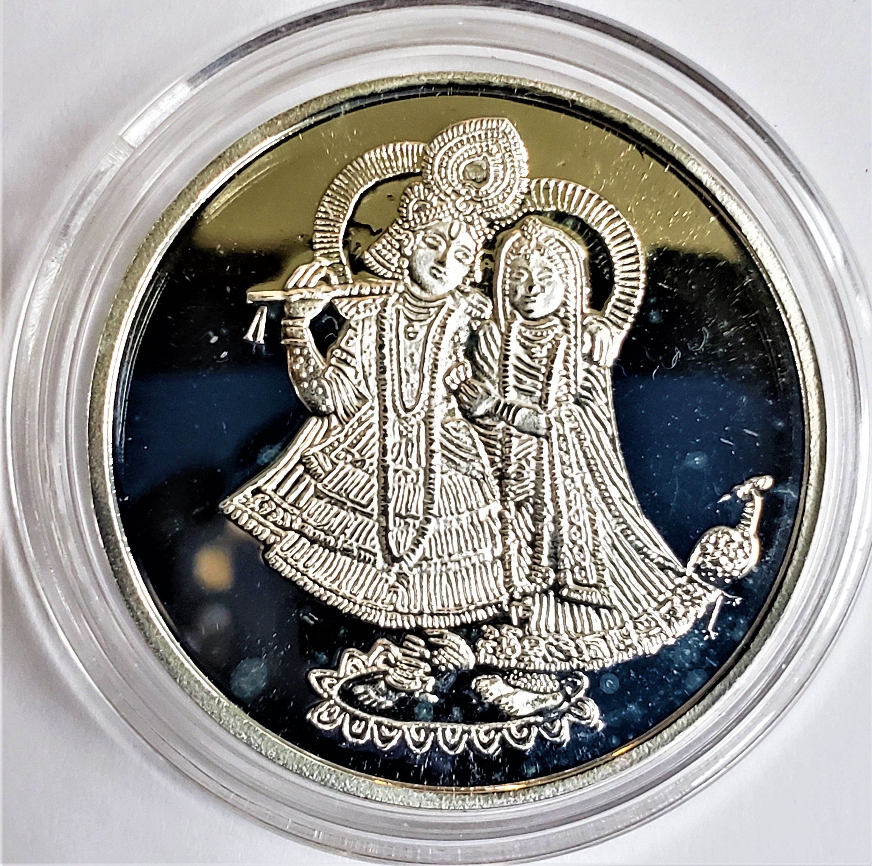 Silver Coin Radha Krishna 10gm
